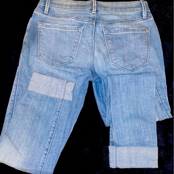 LOFT Relaxed Skinny Jeans with Cuffed Ankle - Picture 3 of 5